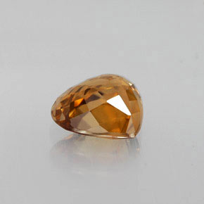 Zircone naturale arancione da 1,80 ct, taglio a pera, VVS-VS