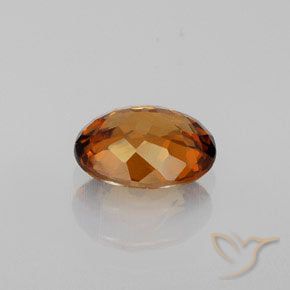 Zircone Arancio brunastro intenso naturale da 1.46 ct, Ovale, VVS