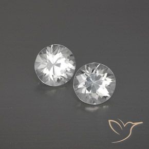 Gemme di Zircone Bianco naturale da 2.09 ct, Rotondo, VVS-VS