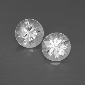 Zircone naturale bianco da 2,40 ct, taglio rotondo, VVS