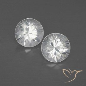 Gemme di Zircone Bianco naturale da 2.52 ct, Rotondo, VVS