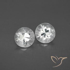 2.46ctw Naturale Bianco Zircone, Rotondo, VVS