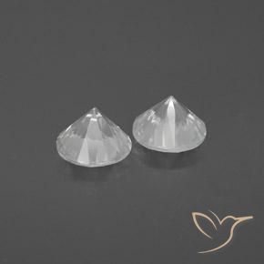 Gemme di Zircone Bianco naturale da 2.46 ct, Rotondo, VVS
