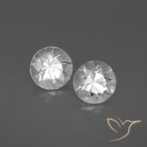Gemme di Zircone Bianco naturale da 2.52 ct, Rotondo, VVS-VS