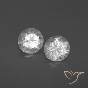 Gemme di Zircone Bianco naturale da 2.37 ct, Rotondo, VVS-VS