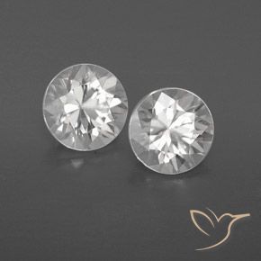 Gemme di Zircone Bianco naturale da 2.26 ct, Rotondo, VVS-VS
