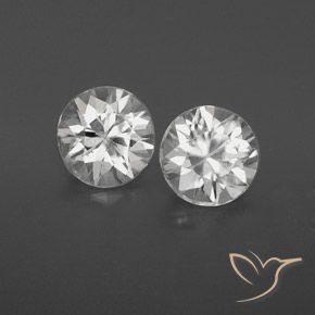 Gemme di Zircone Bianco naturale da 2.11 ct, Rotondo, VVS-VS