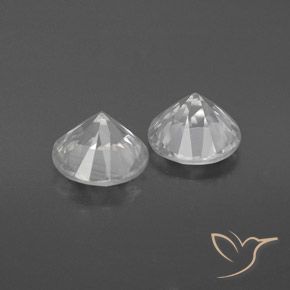 Gemme di Zircone Bianco naturale da 2.51 ct, Rotondo, VVS-VS