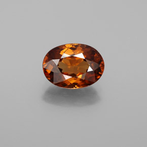Zircone Arancione scuro naturale da 2.03 ct, Taglio ovale, VVS