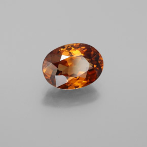 Zircone Arancione scuro naturale da 2.03 ct, Taglio ovale, VVS