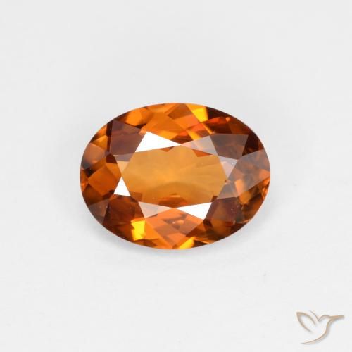 1.48ct Naturale Arancio Terra Zircone, Ovale, VVS