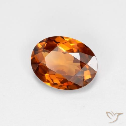 Zircone Arancio Terra naturale da 1.48 ct, Ovale, VVS