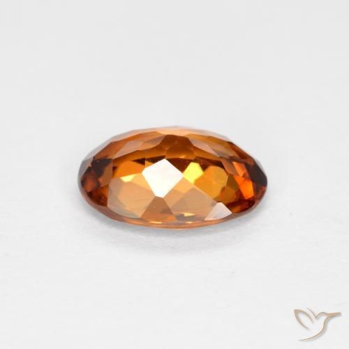 Zircone Arancio Terra naturale da 1.48 ct, Ovale, VVS