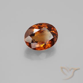 Zircone Arancione scuro naturale da 2.22 ct, Ovale, VVS
