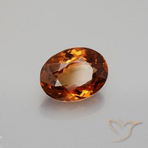 Zircone Arancione scuro naturale da 1.95 ct, Ovale, VVS