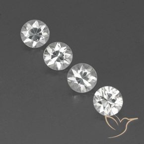 4.60ctw Naturale Bianco Zircone, Rotondo, VVS-VS