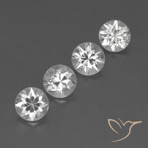 Gemme di Zircone Bianco naturale da 4.64 ct, Rotondo, VVS-VS
