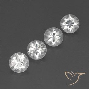 Gemme di Zircone Bianco naturale da 4.70 ct, Rotondo, VVS-VS