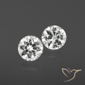 2.15ctw Naturale Bianco Zircone, Rotondo, VS