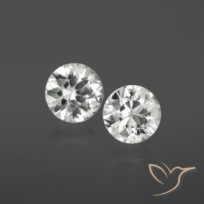 Gemme di Zircone Bianco naturale da 2.15 ct, Rotondo, VS