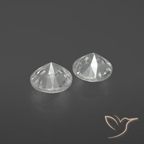 Gemme di Zircone Bianco naturale da 2.15 ct, Rotondo, VS