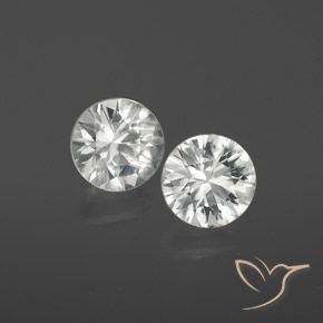 Gemme di Zircone Bianco naturale da 2.10 ct, Rotondo, VS