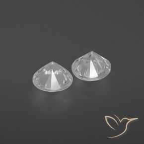 Gemme di Zircone Bianco naturale da 2.10 ct, Rotondo, VS