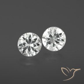 2.12ctw Naturale Bianco Zircone, Rotondo, VS