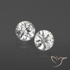 Gemme di Zircone Bianco naturale da 2.12 ct, Rotondo, VS