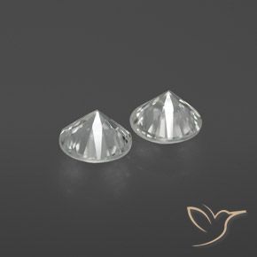 Gemme di Zircone Bianco naturale da 2.12 ct, Rotondo, VS