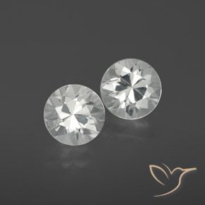 2.30ctw Naturale Bianco Zircone, Rotondo, VVS-VS