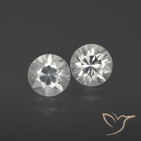 2.38ctw Naturale Bianco Zircone, Rotondo, VVS-VS