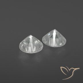 Gemme di Zircone Bianco naturale da 2.47 ct, Rotondo, VS