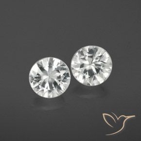 2.12ctw Naturale Bianco Zircone, Rotondo, VS