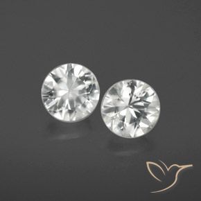 Gemme di Zircone Bianco naturale da 2.12 ct, Rotondo, VS