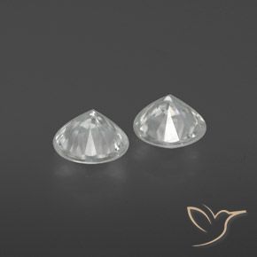 Gemme di Zircone Bianco naturale da 2.12 ct, Rotondo, VS