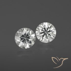 2.13ctw Naturale Bianco Zircone, Rotondo, VS
