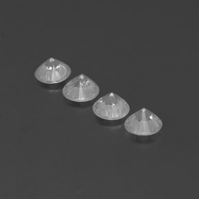 Zircone naturale bianco da 4,65 ct, taglio rotondo, VVS-VS