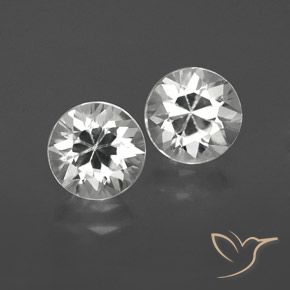 2.24ctw Naturale Bianco Zircone, Rotondo, VVS-VS