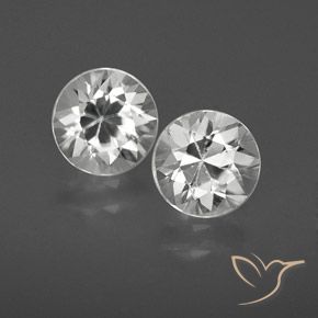 Gemme di Zircone Bianco naturale da 2.24 ct, Rotondo, VVS-VS