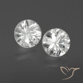Gemme di Zircone Bianco naturale da 2.33 ct, Rotondo, VS
