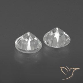 Gemme di Zircone Bianco naturale da 2.33 ct, Rotondo, VS