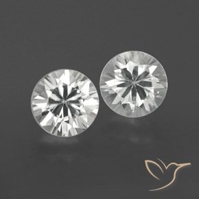 2.23ctw Naturale Bianco Zircone, Rotondo, VVS-VS