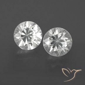 Gemme di Zircone Bianco naturale da 2.23 ct, Rotondo, VVS-VS