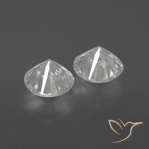 Gemme di Zircone Bianco naturale da 2.23 ct, Rotondo, VVS-VS