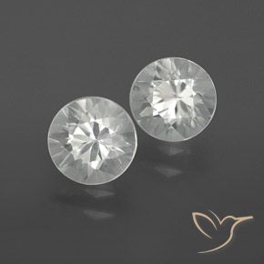 Gemme di Zircone Bianco naturale da 2.15 ct, Rotondo, VVS-VS