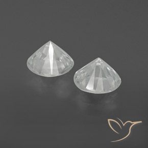 Gemme di Zircone Bianco naturale da 2.15 ct, Rotondo, VVS-VS