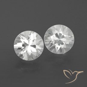 2.34ctw Naturale Bianco Zircone, Rotondo, VVS-VS