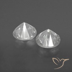 Gemme di Zircone Bianco naturale da 2.36 ct, Rotondo, VVS-VS