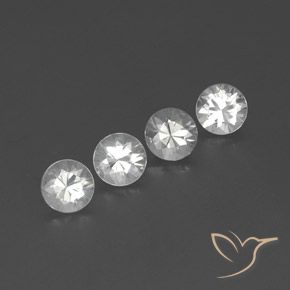 4.75ctw Naturale Bianco trasparente Zircone, Rotondo, VVS-VS